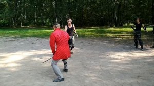 Последняя дуэль из круга. Фехтование на саблях. Обучение фехтованию.