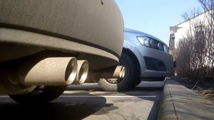 двойной выхлоп хонда сивик 4д