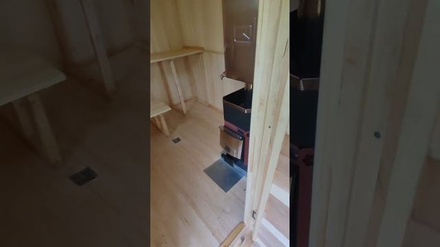 Самая маленькая каркасная баня 3.5х2 м на дачу. смотреть онлайн