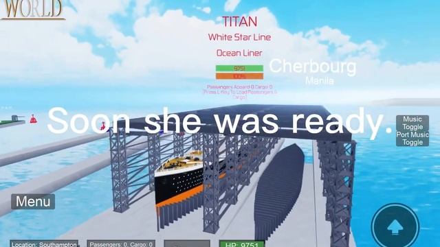Roblox Tiny Sailors World The Launch of @jonathanthebigredengine SS Titan смотреть онлайн