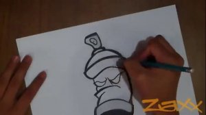 Как рисовать спрей  граффити