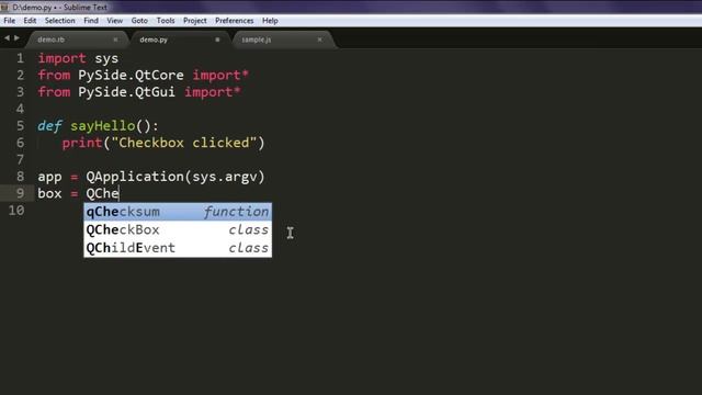 PySide Checkbox Widget QCheckBox смотреть онлайн