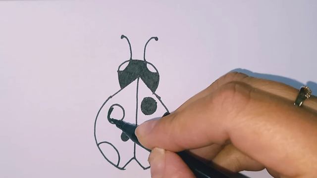 Как нарисовать божью коровку с помощью цифры 1. Рисуем для самых маленьких. цифра 1 смотреть онлайн