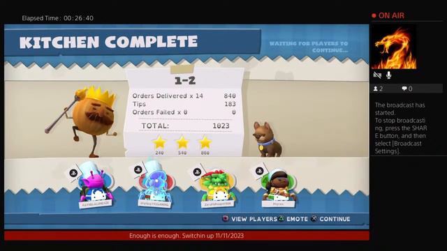 Carnage Esada: Unlimited Eats Ep 18b (Overcooked All You Can Eat PS4) смотреть онлайн