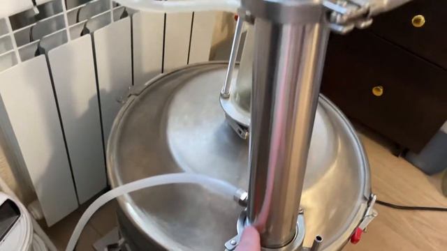 Сбор аппарата в режиме подстил. Первый перегон (перегон браги).