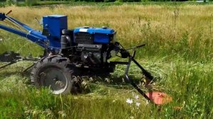 ПЕРВЫЙ ПОКОС ТРАВЫ ТЯЖЁЛЫМ ДИЗЕЛЬНЫМИ МОТОБЛОКОМ ,СЕЗОН 2023/ MOWING GRASS FOR HAY ,SEASON 2023