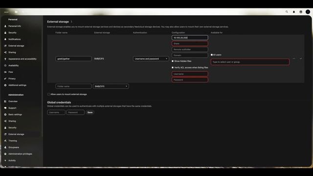 Nextcloud Installation - Part 7 Nextcloud External Storage Support (SMB/CIFS) смотреть онлайн