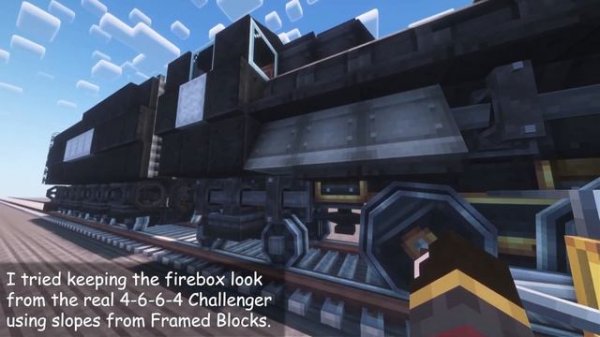 DETAILED Create Mod Steam Train | UP 4-6-6-4 Challenger | Create Mod | Minecraft | Extended Bogeys
