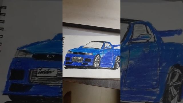 Nissan Skyline R34 Realistic Drawing смотреть онлайн