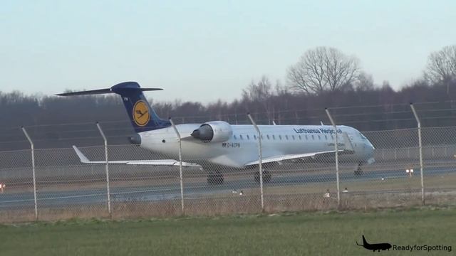 Lufthansa CityLine Bombardier CRJ 700 takeoff at Münster/Osnabrück Airport [HD] смотреть онлайн