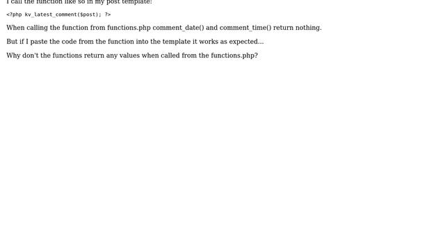 Wordpress: comment_date() & comment_time() not working from functions.php (3 Solutions!!) смотреть онлайн