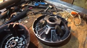 ТО Вариатор Альпина "Буран»Ремонтирую снегоход после покатушки