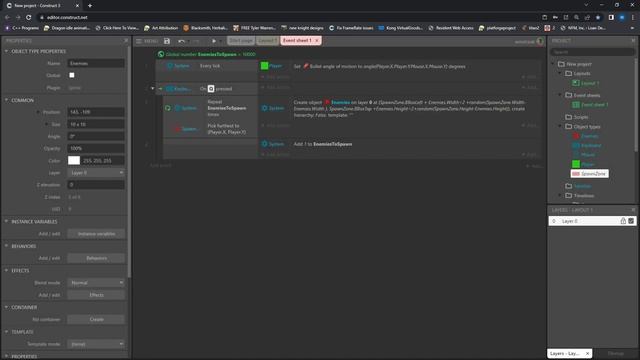 Dynamically set Enemy Spawn Position - Construct 3 Tutorials смотреть онлайн