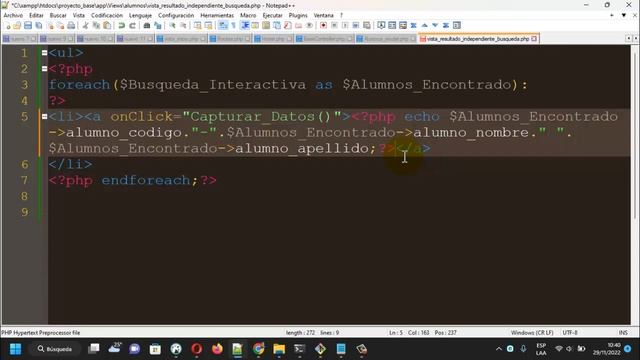 Búsqueda interactiva asíncronos con CodeIgniter 4 y jQuery/Ajax parte 2 смотреть онлайн