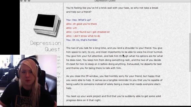 Let's Play: Depression Quest #4 - Job change and medication! смотреть онлайн
