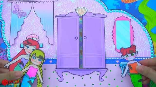 Бумажные Куклы Одеваются - Радуга Мать И Дочь Одеваются Русалкой - Barbie Story & Crafts смотреть онлайн