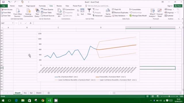 Create Forecast Sheet | Excel 2016 | Forecast Function смотреть онлайн