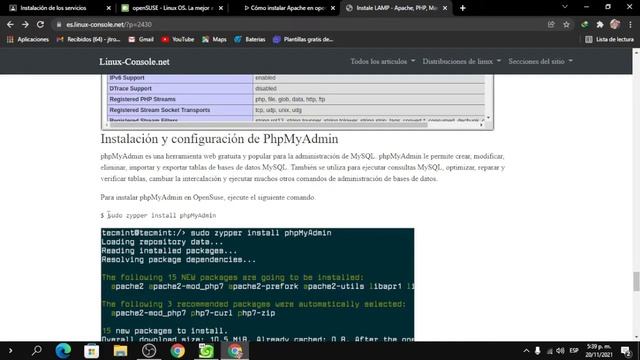 SERVIDOR WEB, SERVIDOR BASE DE DATOS, SSH, CONEXIÓN FTP (VSFTP) SISTEMA OPEN SUSE 2022 смотреть онлайн