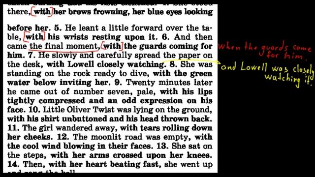 Голицынский ex.396 | употребление Absolute Participle Structure с WITH смотреть онлайн