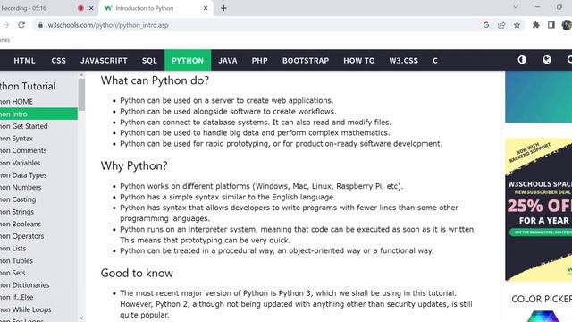 W3Schools PythonTutorial | Python Tutorial for beginners in Telugu | W3schools.com | W3schools смотреть онлайн