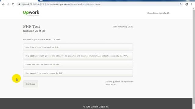 Upwork PHP Test | Top 20% | 4.15 out of 5.00 смотреть онлайн