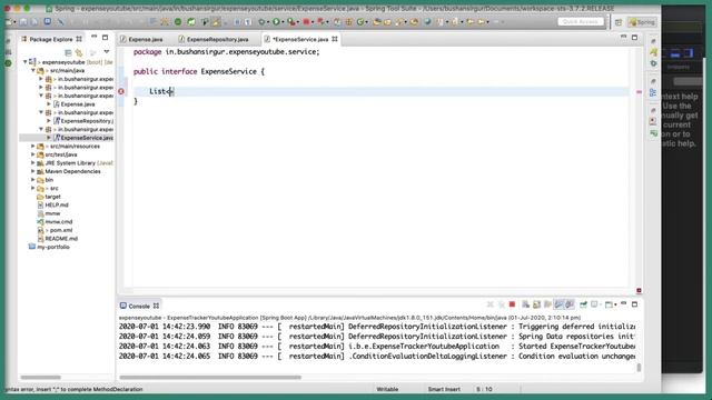 Spring Boot Masterclass 06 - Create repository and service for Expense смотреть онлайн