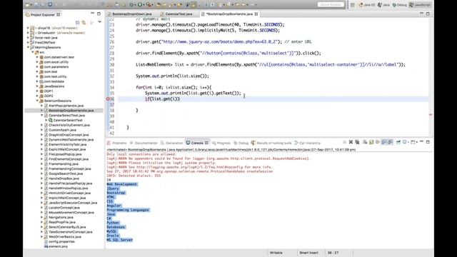 How to handle Bootstrap DropDown in Selenium - Session - 19 смотреть онлайн