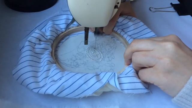 Три сестры - Ришелье - ручная вышивка на машинке смотреть онлайн