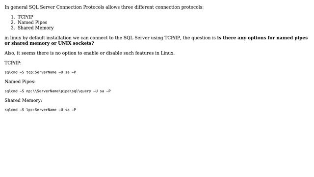 Databases: SQL Server Linux(Ubuntu) Connection Options смотреть онлайн