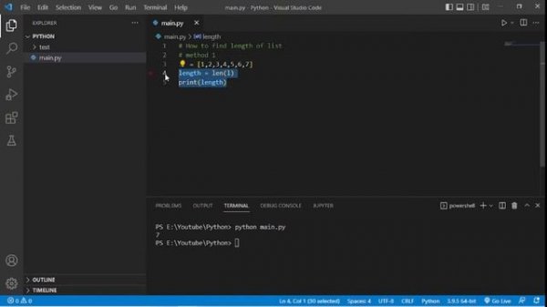 How To Find Length of a List || Number of Elements in python