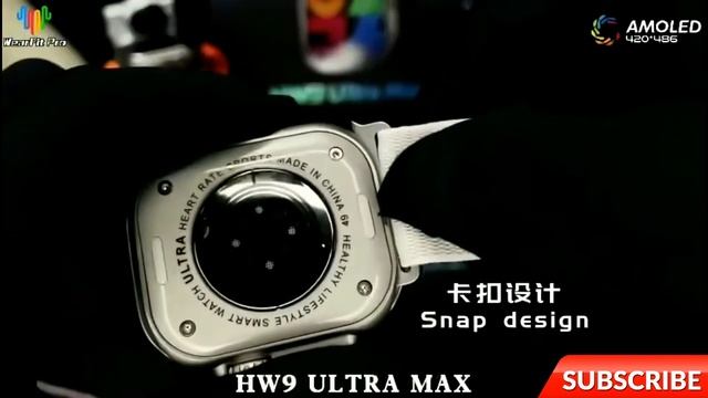 HW9 ULTRA MAX BIG AMOLED SCREEN Smart Watch смотреть онлайн