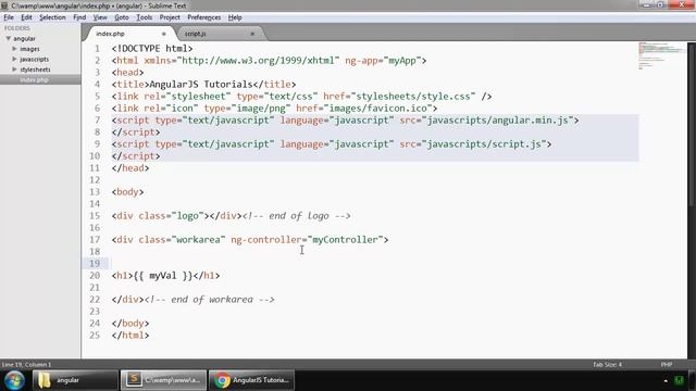 AngularJS Basics Tutorial for Beginners - 05 - Two Way Data Binding and ng-model смотреть онлайн