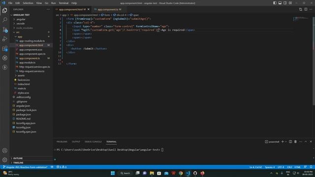 Angular #66 - Reactive Form | Custom Validation (How to add Custom Validation in Reactive Form) смотреть онлайн