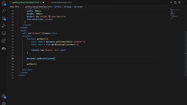 HTML DOM Element getBoundingClientRect() method - Web API | JavaScript | React Interview смотреть онлайн
