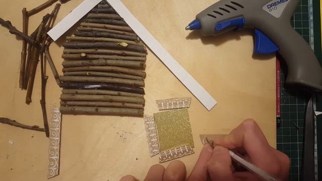 Поделка - деревянный домик из прутиков смотреть онлайн