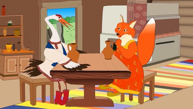 Лисиця і журавель. Аудіоказка. смотреть онлайн