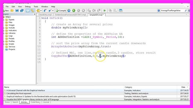 MQL5 Tutorial - How To Calculate 3 IADX Indicator Values смотреть онлайн