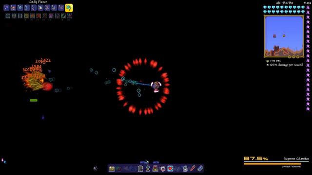 crazy buffed up Flairon vs Supreme Calamitas and vanilla bosses ll terraria смотреть онлайн