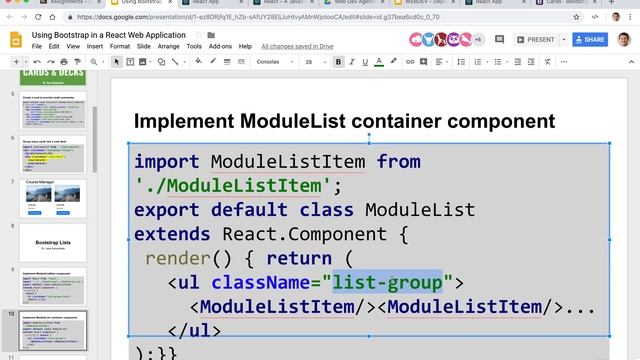 W3 6 react + bootstrap lists смотреть онлайн