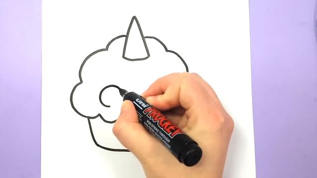 HOW TO DRAW A CUTE CUPCAKE UNICORN - SUPER EASY AND KAWAII смотреть онлайн