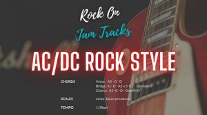 Минус для гитаристов Ля A в стиле AC DC