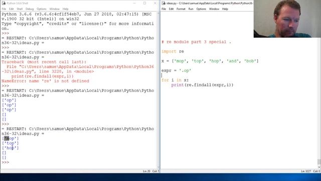 Python Basics Re Module Pt. 3 Special Character Dot (.) смотреть онлайн