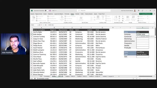 Curso de Excel 2023 - Aula 1 [Funcão PROCV, Função SE, Ferramentas e Atalhos do Excel] смотреть онлайн