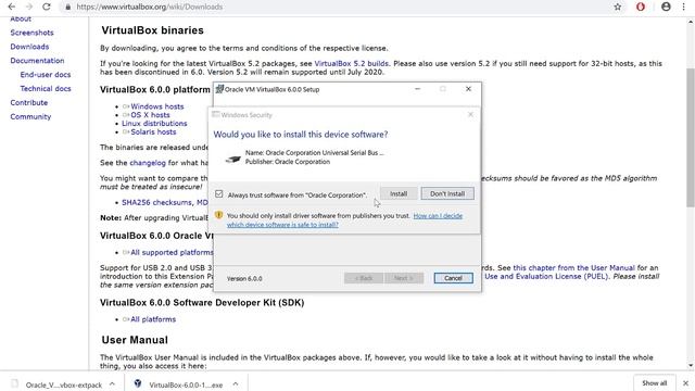 Downloading and Installing Oracle VirtualBox 6.0.0 with Extension Pack смотреть онлайн
