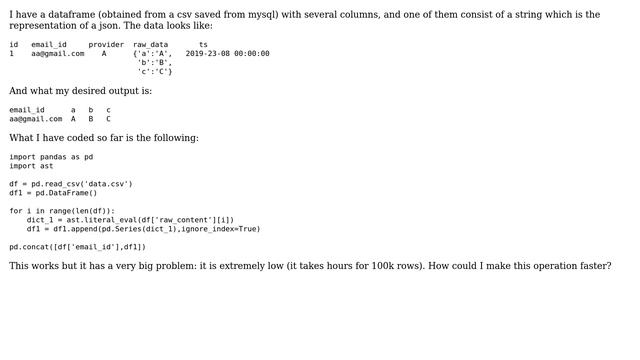 Code Review: Loop to extract json from dataframe and storing in a new dataframe смотреть онлайн