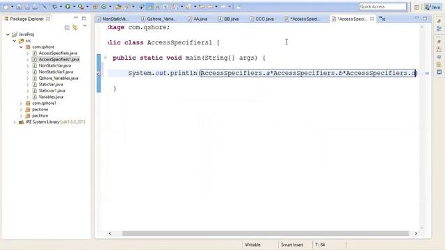 Access Specifiers in Java смотреть онлайн