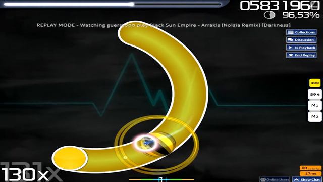 Osu! - Black Sun Empire - Arrakis (Noisia Remix) [Darkness] [Rank: A]
