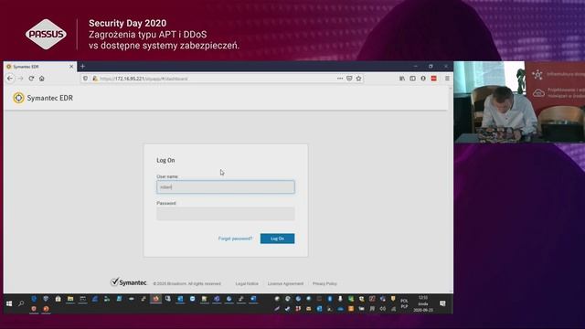 Passus Security Day 2020. Malware vs systemy EDR: Symantec. смотреть онлайн