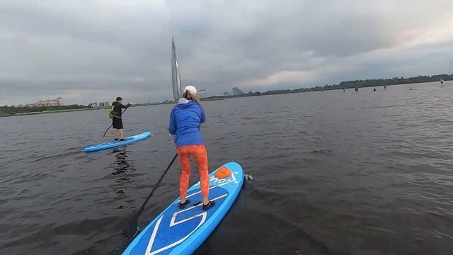 встреча заката на SUP у Лахта-центра смотреть онлайн