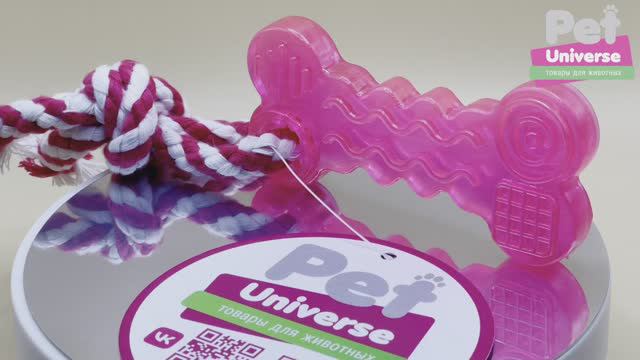 PU3006R Игрушка для собак Pet Universe Мини косточка с канатиком, размер 18*4.3 см смотреть онлайн